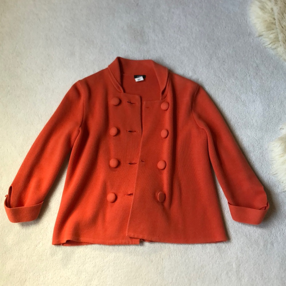 J. Crew orange blazer / mini coat